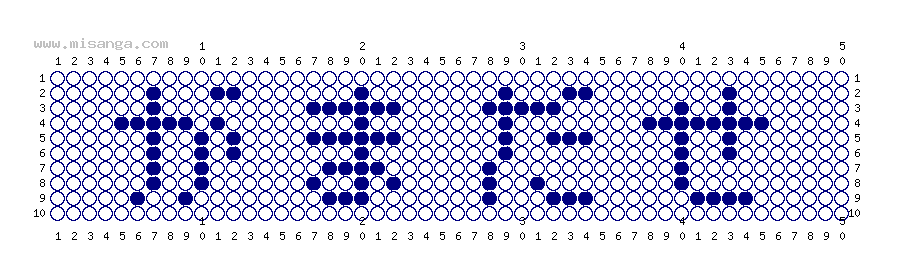 編みこみ文字ミサンガ製作図：がまだせ