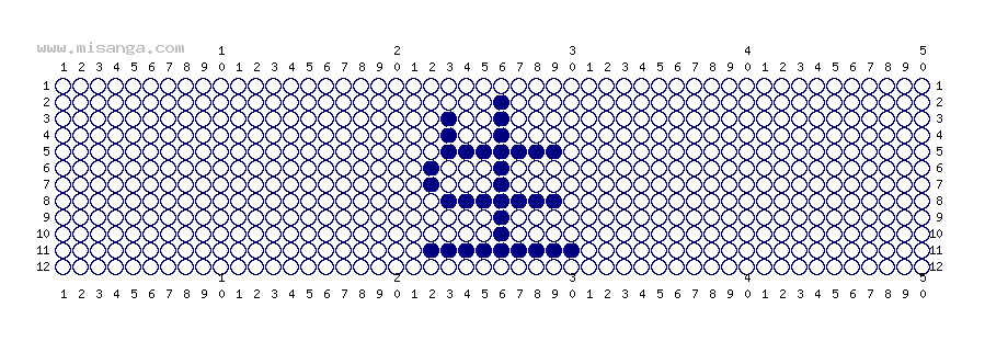 編みこみ文字ミサンガ製作図：生