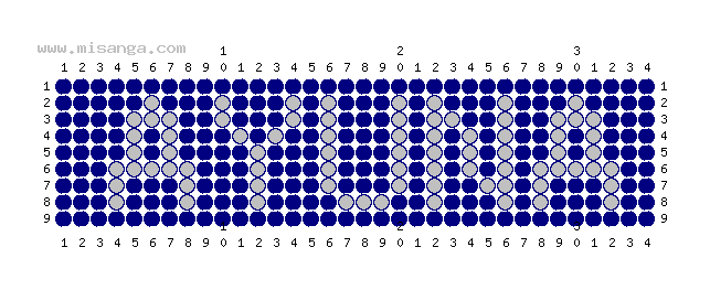 編みこみ文字ミサンガ製作図：AYUNA