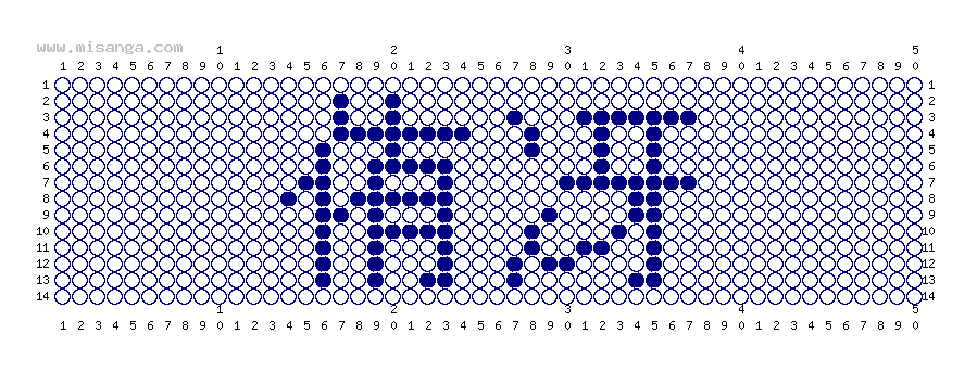 編みこみ文字ミサンガ製作図：侑冴