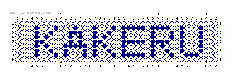 編みこみ文字ミサンガ製作図：KAKERU