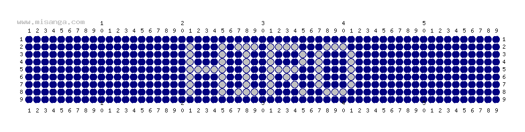 編みこみ文字ミサンガ製作図：HIRO