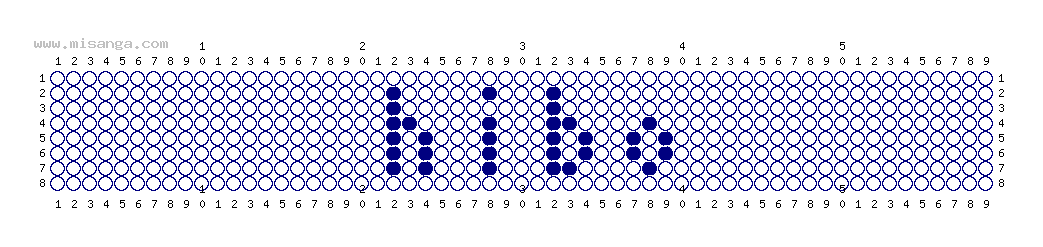 編みこみ文字ミサンガ製作図：HIRO
