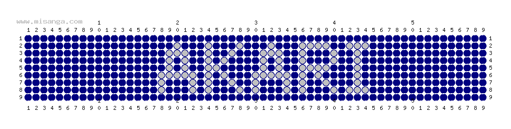 編みこみ文字ミサンガ製作図：AKARI