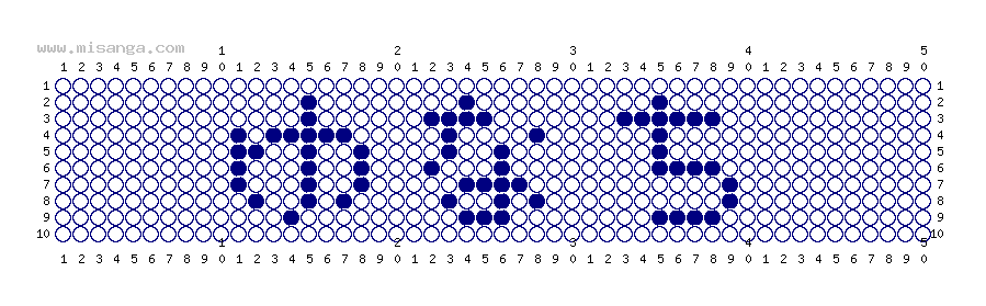 編みこみ文字ミサンガ製作図：ゆなち