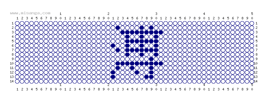 編みこみ文字ミサンガ製作図：濱