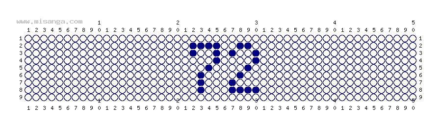 編みこみ文字ミサンガ製作図：72