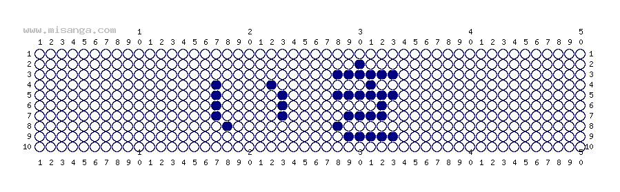 編みこみ文字ミサンガ製作図：いき