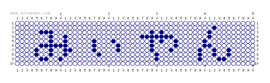 編みこみ文字ミサンガ製作図：みぃやん