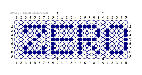 編みこみ文字ミサンガ製作図：ZERO