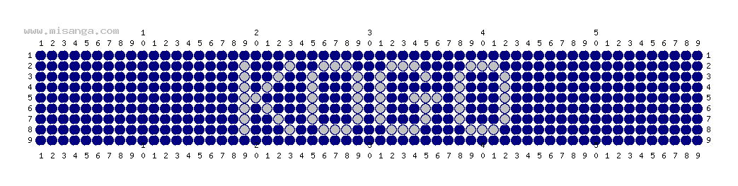 編みこみ文字ミサンガ製作図：KOGO