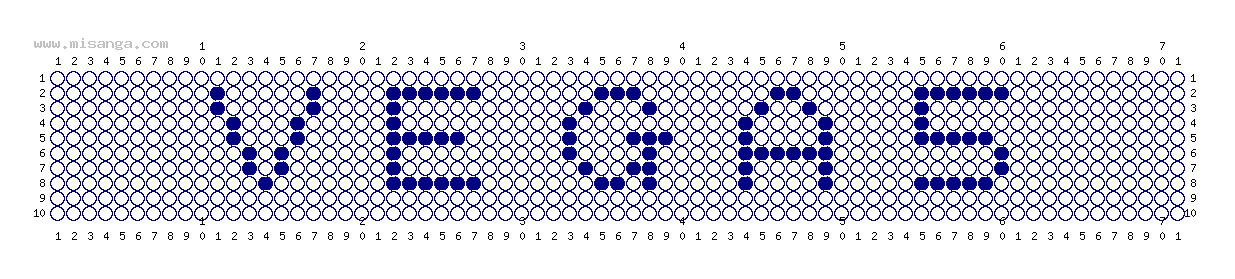 編みこみ文字ミサンガ製作図：VEGA5