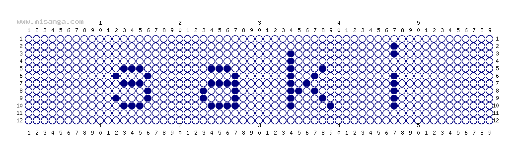 編みこみ文字ミサンガ製作図：saki