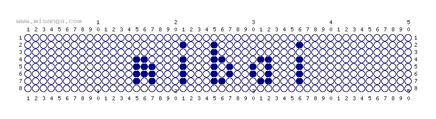 編みこみ文字ミサンガ製作図：MIRAI