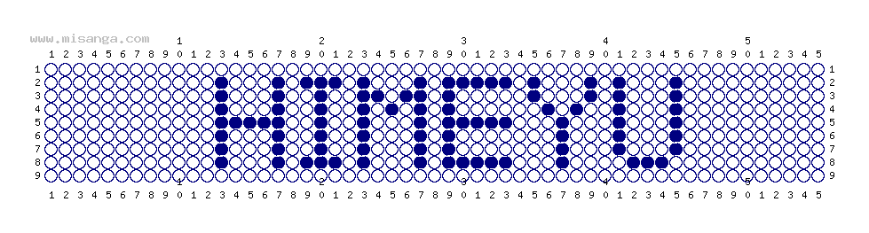 編みこみ文字ミサンガ製作図：HIMEYU