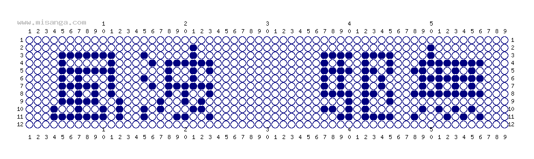 編みこみ文字ミサンガ製作図：風波　駆無