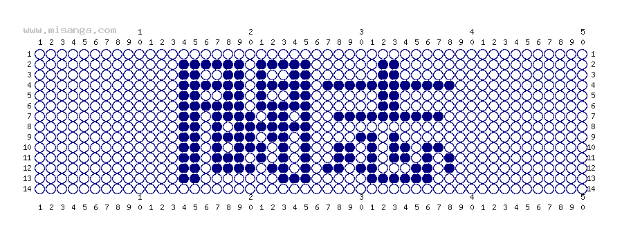 編みこみ文字ミサンガ製作図：闘志