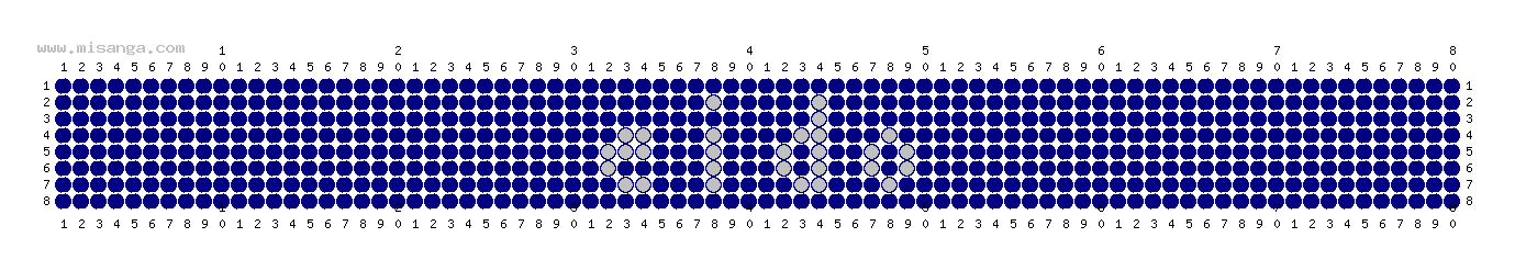 編みこみ文字ミサンガ製作図：UITO