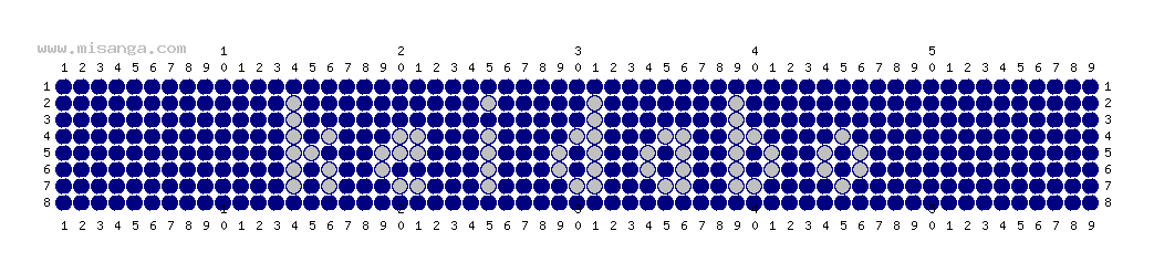 編みこみ文字ミサンガ製作図：KEITARO