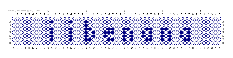 編みこみ文字ミサンガ製作図：JIRUNANA