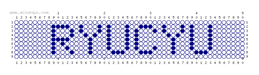 編みこみ文字ミサンガ製作図：RYUCYU