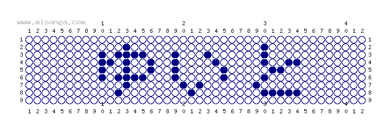 編みこみ文字ミサンガ製作図：ゆいと