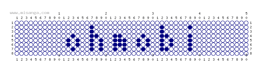 編みこみ文字ミサンガ製作図：OHMORI