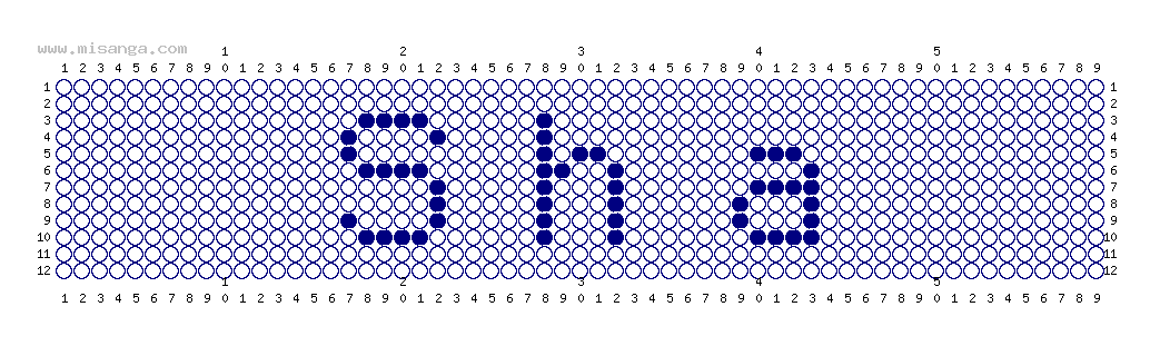 編みこみ文字ミサンガ製作図：Sha