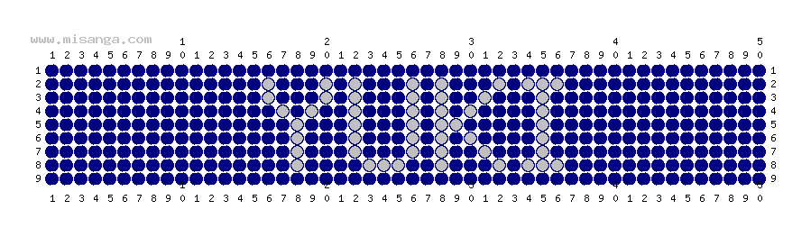 編みこみ文字ミサンガ製作図：YUKI