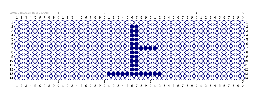 編みこみ文字ミサンガ製作図：上