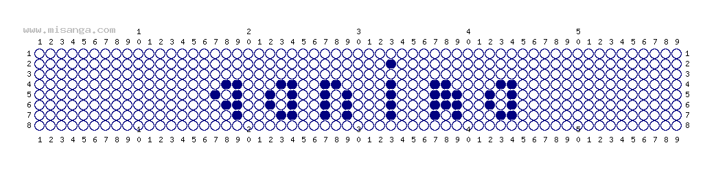 編みこみ文字ミサンガ製作図：WANIMA