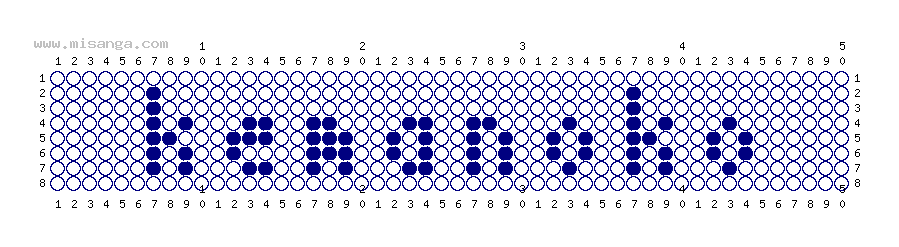 編みこみ文字ミサンガ製作図：KUMANOKO