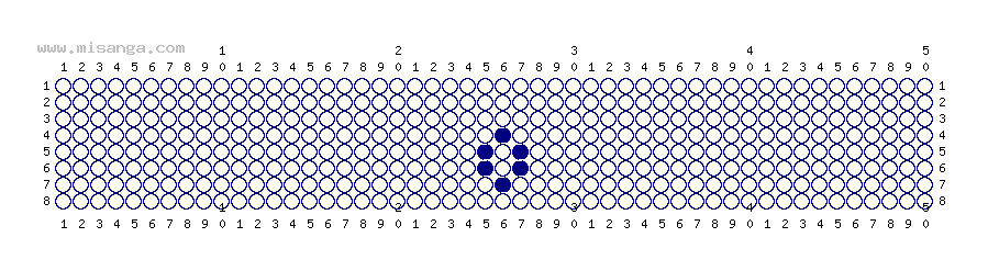 編みこみ文字ミサンガ製作図：O