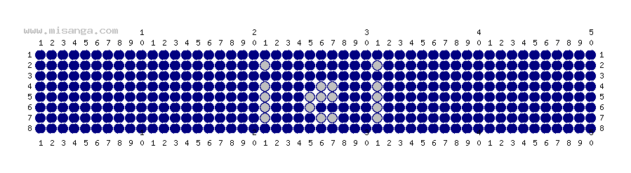 編みこみ文字ミサンガ製作図：YUI