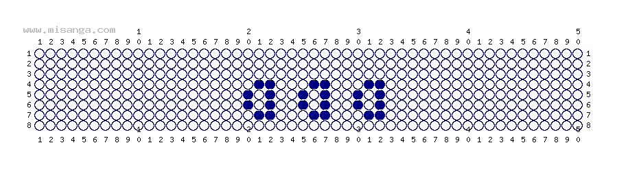 編みこみ文字ミサンガ製作図：AAA
