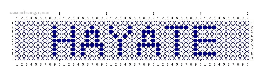 編みこみ文字ミサンガ製作図：HAYATE