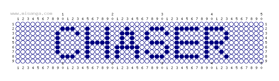 編みこみ文字ミサンガ製作図：CHASER