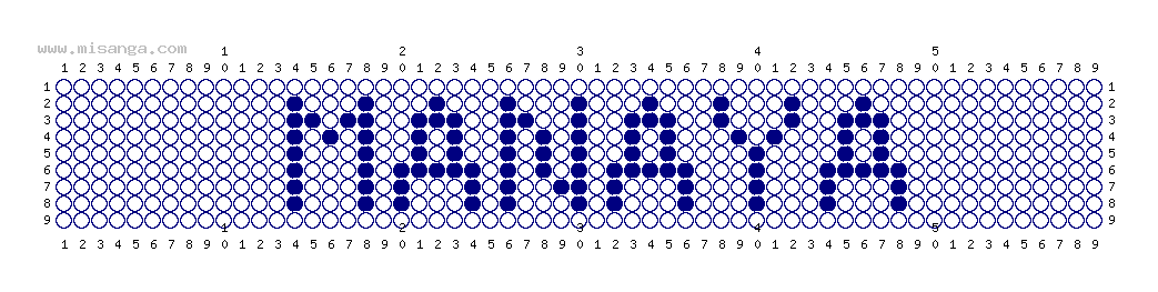 編みこみ文字ミサンガ製作図：MANAYA