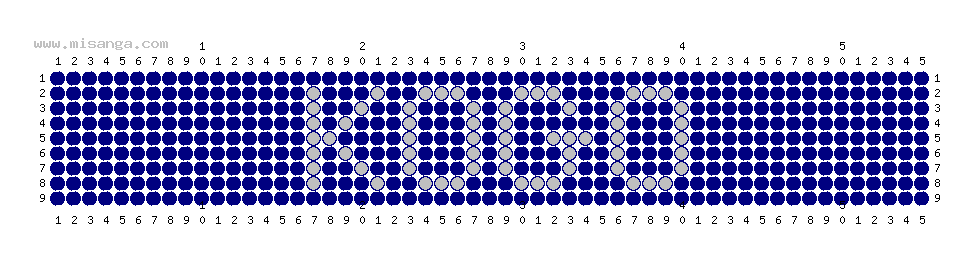 編みこみ文字ミサンガ製作図：KOGO