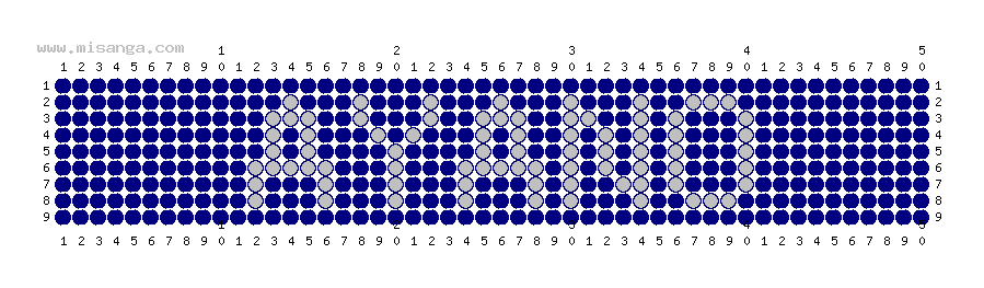編みこみ文字ミサンガ製作図：AYANO