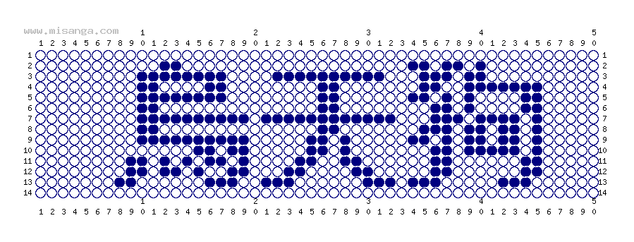 編みこみ文字ミサンガ製作図：烏天狗