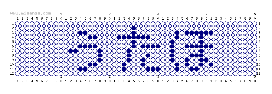 編みこみ文字ミサンガ製作図：うたほ
