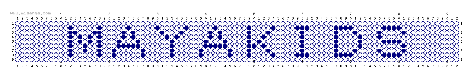 編みこみ文字ミサンガ製作図：MAYAKIDS