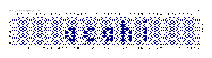 編みこみ文字ミサンガ製作図：ASAHI