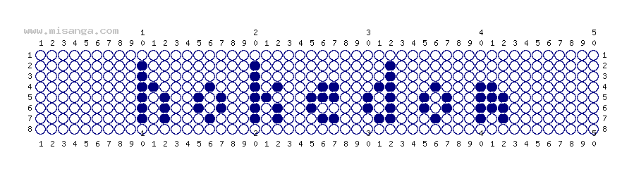 編みこみ文字ミサンガ製作図：HOKUTOM
