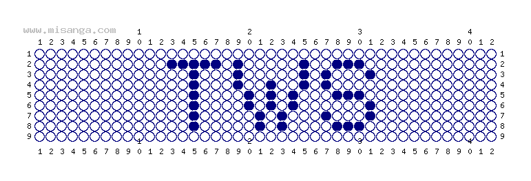 編みこみ文字ミサンガ製作図：TWS