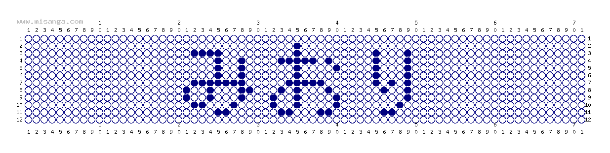 編みこみ文字ミサンガ製作図：みおり