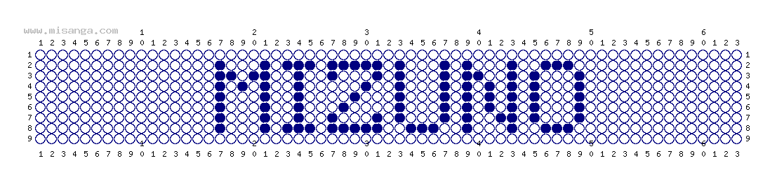 編みこみ文字ミサンガ製作図：MIZUNO