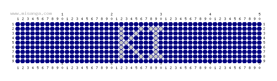 編みこみ文字ミサンガ製作図：KI