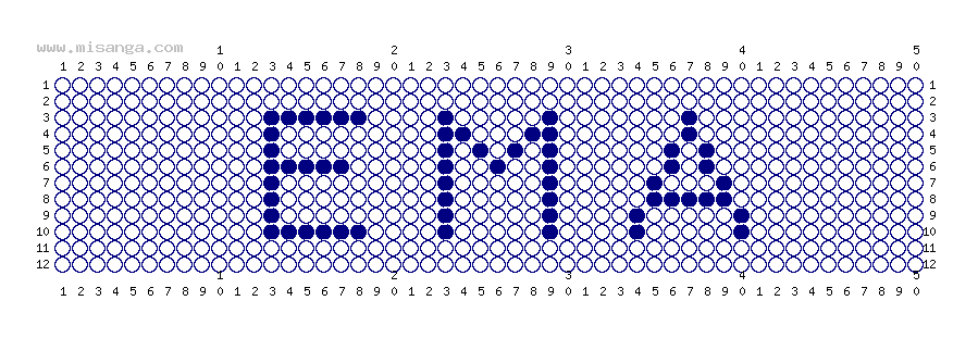 編みこみ文字ミサンガ製作図：EMA